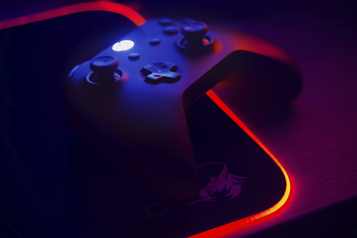 Colourful arcade-style gaming lights