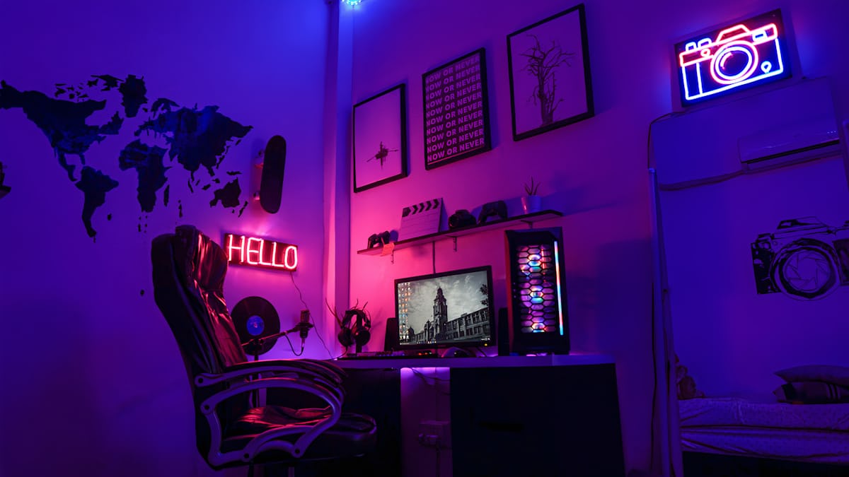 RGB gaming headset product photo